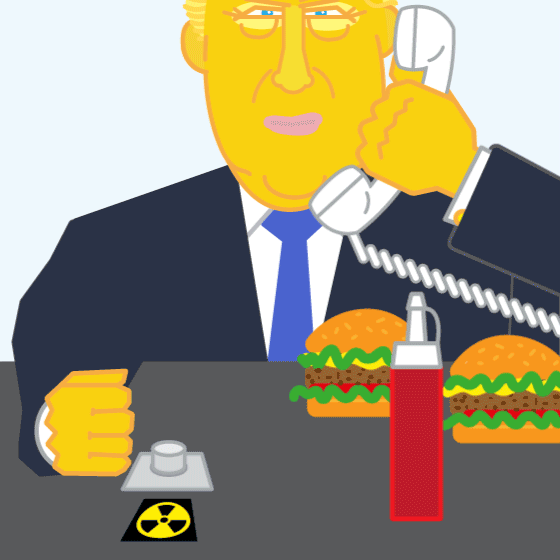 No Salão Oval o x-burger é frito no fogo e fúria